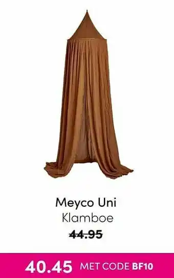 Baby & Tiener Meyco uni klamboe aanbieding