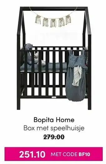 Baby & Tiener Bopita home box met speelhuisje aanbieding