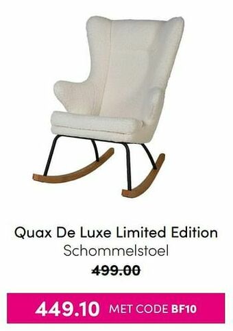 Baby & Tiener Quax de luxe limited edition schommelstoel aanbieding