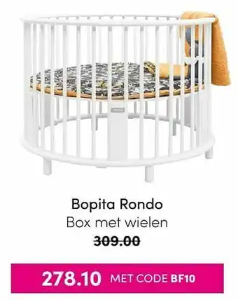 Baby & Tiener Bopita rondo box met wielen aanbieding