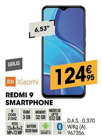 Electro Depot Xiaomi redmi 9 smartphone aanbieding