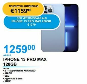 Derco Systems Apple iphone 13 pro max 128gb aanbieding