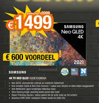 Expert Samsung 4K TV NEO QLED SQQE55QN95A aanbieding