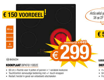 Expert Bosch Kookplaat BIPKF611BB2E aanbieding