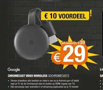 Google Chromecast Video Wordless GOCHROMECAST3