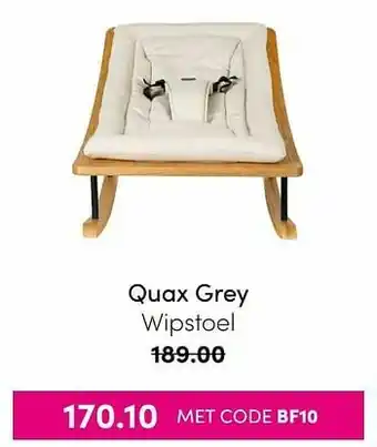 Baby & Tiener Quax grey wipstoel aanbieding