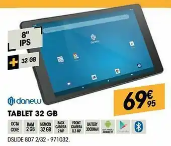 Electro Depot Danew tablet 32 gb dslide 807 2-32 aanbieding