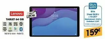 Electro Depot Lenovo tablet 64 gb tab m10 4-64 aanbieding