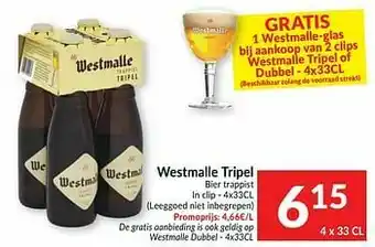 Intermarché Westmalle tripel bier trappist aanbieding