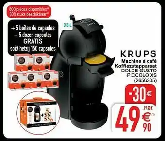 Cora Krups machine à café koffiezetapparaat dolce gusto piccolo xs aanbieding
