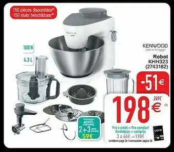 Cora Kenwood robot khh323 aanbieding