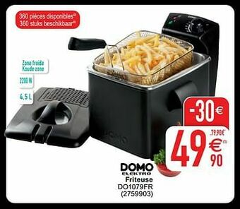 Cora Domo elektro friteuse do1079fr aanbieding