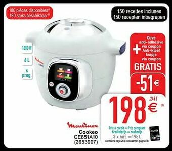 Cora Moulinex cookeo ce851a10 aanbieding