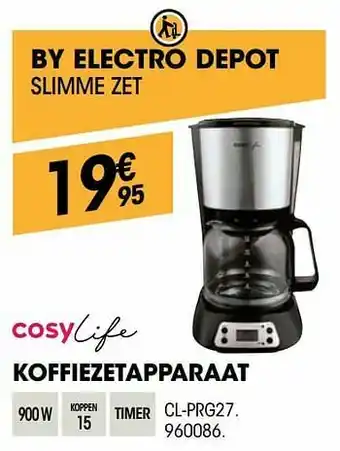 Electro Depot Cosylife koffiezetapparaat cl-prg27 aanbieding
