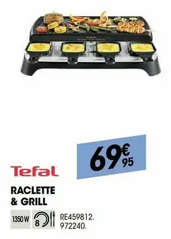 Electro Depot Tefal raclette + grill re459812 aanbieding