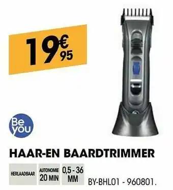 Electro Depot Be you haar-en baardtrimmer by-bhl01 aanbieding