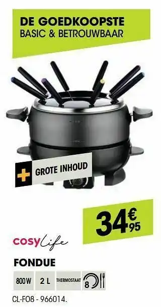 Electro Depot Cosylife fondue cl-fo8 aanbieding