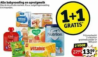 Kruidvat Nutrilon groeimelk poeder 1+ aanbieding