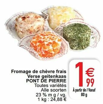 Cora Fromage de chèvre frais verse geitenkaas pont de pierre aanbieding