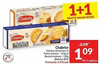 Intermarché Chabrior galettes bretonnes of palets bretons of beurrés bretons behalve bio aanbieding