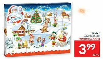 Intermarché Kinder adventskalender aanbieding
