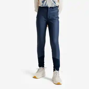 Decathlon Warme en waterafstotende rijbroek voor kinderen Kipwarm 500 marineblauw aanbieding