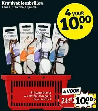 Kruidvat Metaal rosegoud rond leesbril aanbieding