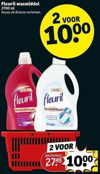 Kruidvat Fleuril wasmiddel aanbieding