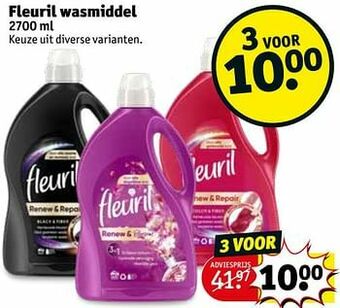 Kruidvat Fleuril wasmiddel aanbieding