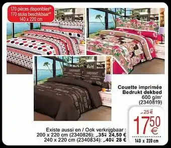 Cora Couette imprimée bedrukt dekbed aanbieding