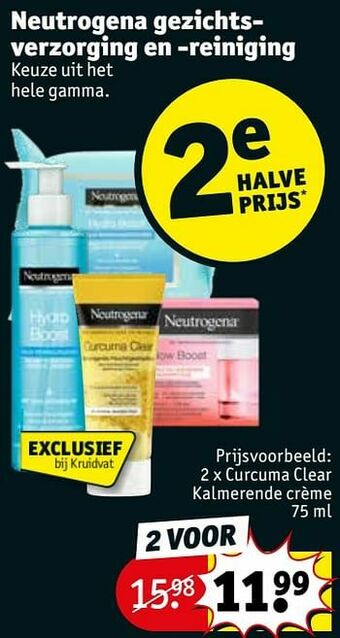 Kruidvat Curcuma clear kalmerende crème aanbieding