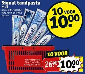 Kruidvat Crystal gel tandpasta aanbieding