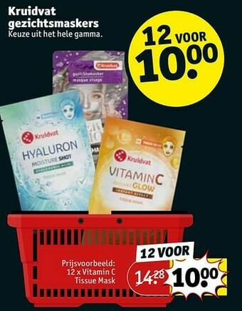 Kruidvat Vitamin c tissue mask aanbieding