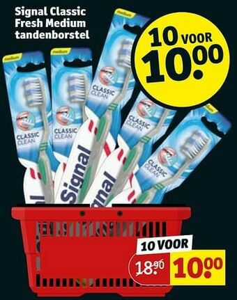 Kruidvat Signal classic fresh medium tandenborstel aanbieding