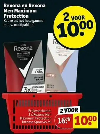 Kruidvat Rexona men maximum protection intense sport aanbieding