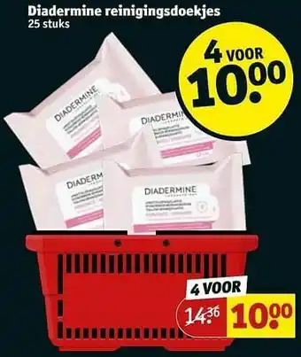 Kruidvat Diadermine reinigingsdoekjes aanbieding
