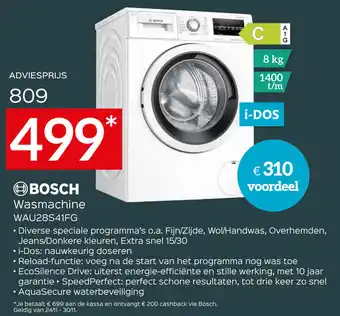 Exellent Bosch Wasmachine WAU28S41FG aanbieding