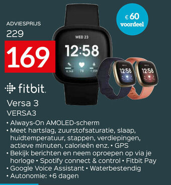 Exellent Fitbit Versa 3 aanbieding