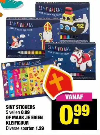 Big Bazar Sint Stickers of Maak Je Eigen Kleifiguur aanbieding
