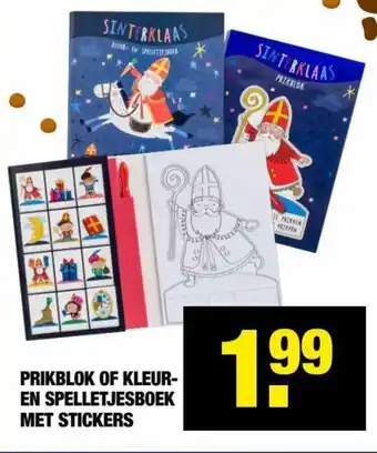 Prikblok of Kleur-en Spelletjesboek Met Stickers