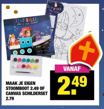 Big Bazar Maak Je Eigen Stoomboot of Canvas Schilderset aanbieding
