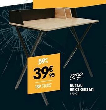 Electro Depot Bureau brice gris m1 aanbieding