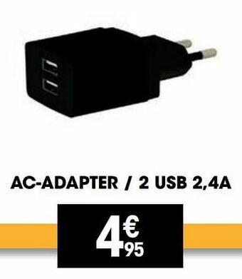 Electro Depot Ac-adapter - 2 usb 2,4a aanbieding