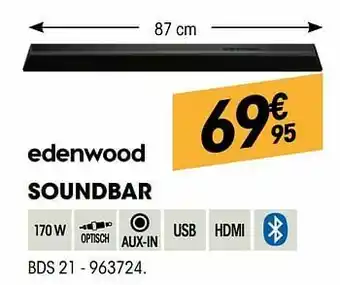 Electro Depot Edenwood soundbar bds 21 aanbieding