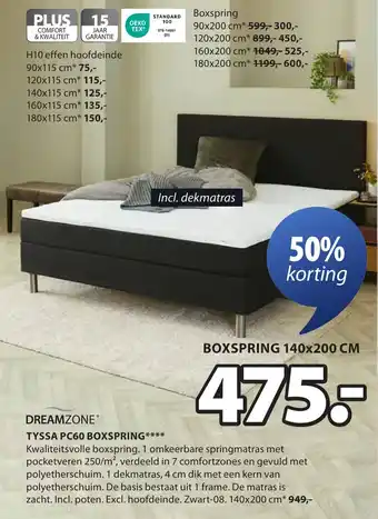 Jysk Tyssa PC60 Boxspring aanbieding