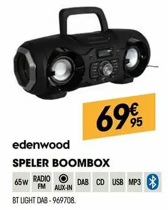 Edenwood speler boombox bt light dab