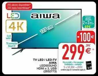Cora Tv led - led-tv aiwa led503uhd aanbieding