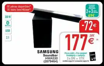 Cora Samsung soundbar hwa530 aanbieding