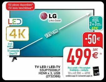 Cora Lg tv led - led-tv 55up75006lf aanbieding