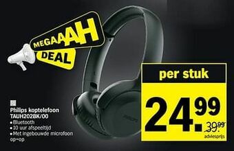 Albert Heijn Philips koptelefoon tauh202bk-00 aanbieding